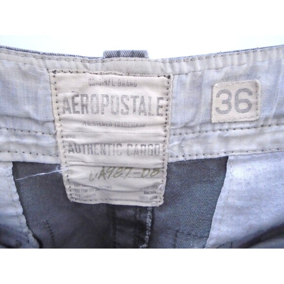 Aeropostale Mens Authentic Paratrooper Pocket Cargo Shorts Size 36 Gray - Picture 5 of 16